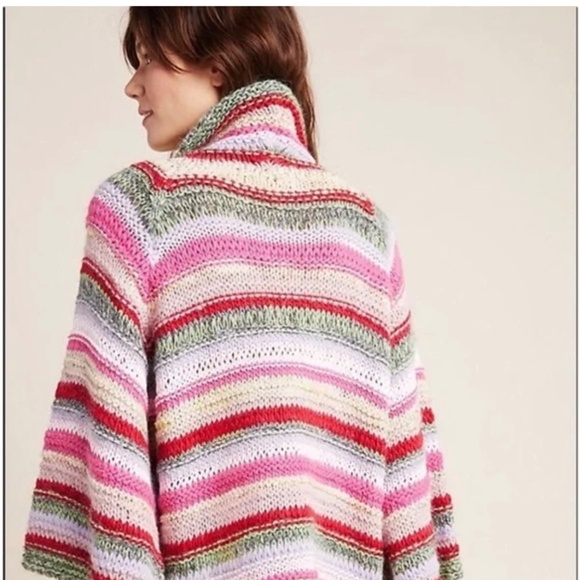 Anthropologie colourful striped knit sweater (M|L) - Picture 9 of 9